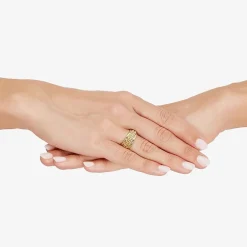 Unisex Adult 10.5MM 10K Gold Band