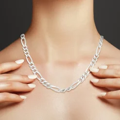 Unisex Adult Sterling Silver 18 Inch Link Necklace