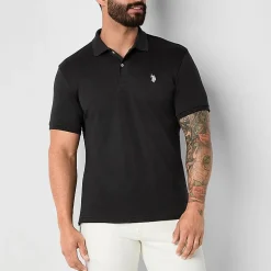 U.S. Polo Assn. Interlock Mens Classic Fit Short Sleeve Polo Shirt