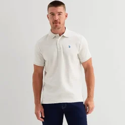 U.S. Polo Assn. Interlock Pique Mens Classic Fit Short Sleeve Polo Shirt