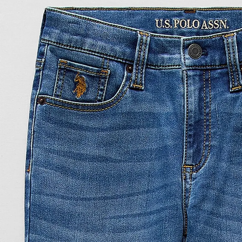 U.S. Polo Assn. Little & Big Kid Boys Stretch Fabric Straight Leg Jean