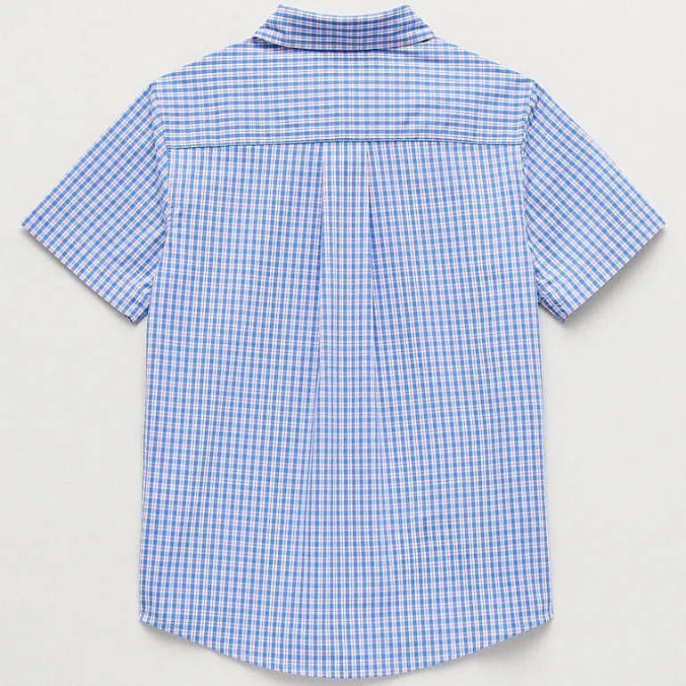 U.S. Polo Assn. Little & Big Kid Boys Short Sleeve Regular Fit Embroidered Button-Down Shirt