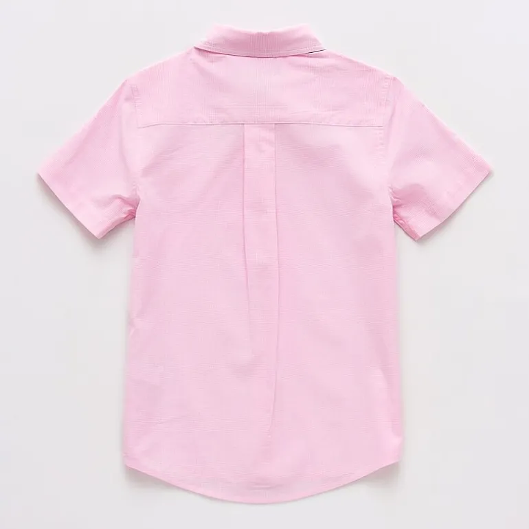 U.S. Polo Assn. Little & Big Kid Boys Short Sleeve Regular Fit Embroidered Button-Down Shirt