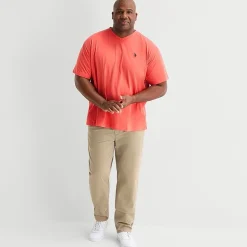 U.S. Polo Assn. Mens V Neck Short Sleeve Stretch Fabric Big and Tall T-Shirt