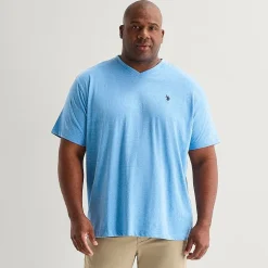 U.S. Polo Assn. Mens V Neck Short Sleeve Stretch Fabric Big and Tall T-Shirt