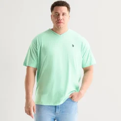 U.S. Polo Assn. Mens V Neck Short Sleeve Stretch Fabric Big and Tall T-Shirt