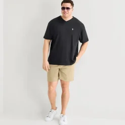 U.S. Polo Assn. Mens V Neck Short Sleeve Stretch Fabric Big and Tall T-Shirt