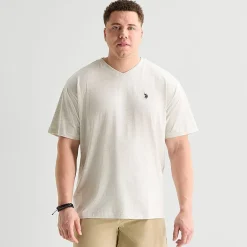 U.S. Polo Assn. Mens V Neck Short Sleeve Stretch Fabric Big and Tall T-Shirt