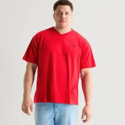 U.S. Polo Assn. Mens V Neck Short Sleeve Stretch Fabric Big and Tall T-Shirt