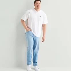 U.S. Polo Assn. Mens V Neck Short Sleeve Stretch Fabric Big and Tall T-Shirt