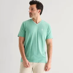 U.S. Polo Assn. Tipped Mens V Neck Short Sleeve Stretch Fabric T-Shirt