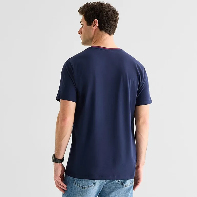 U.S. Polo Assn. Tipped Mens V Neck Short Sleeve Stretch Fabric T-Shirt