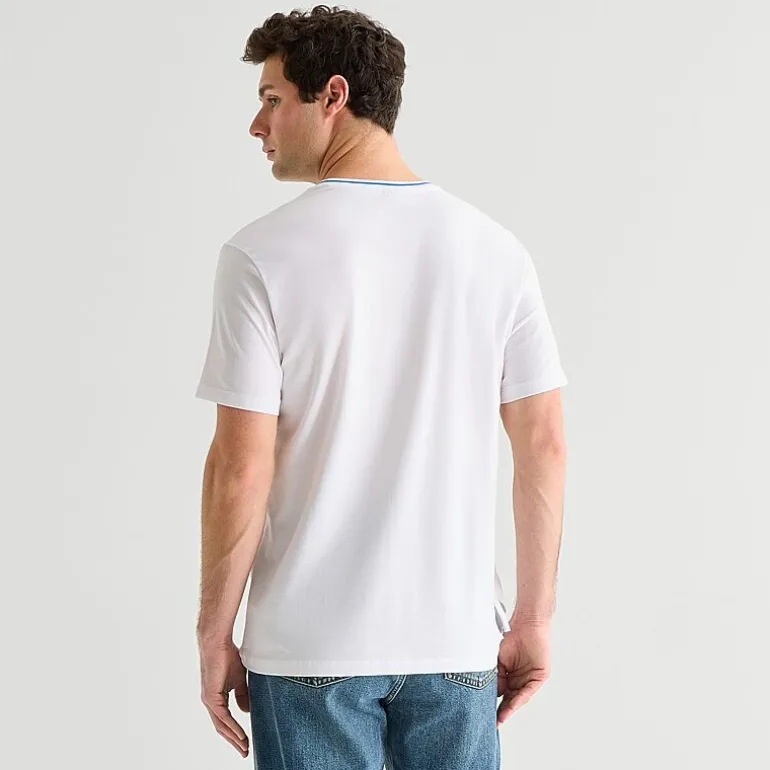 U.S. Polo Assn. Tipped Mens V Neck Short Sleeve Stretch Fabric T-Shirt