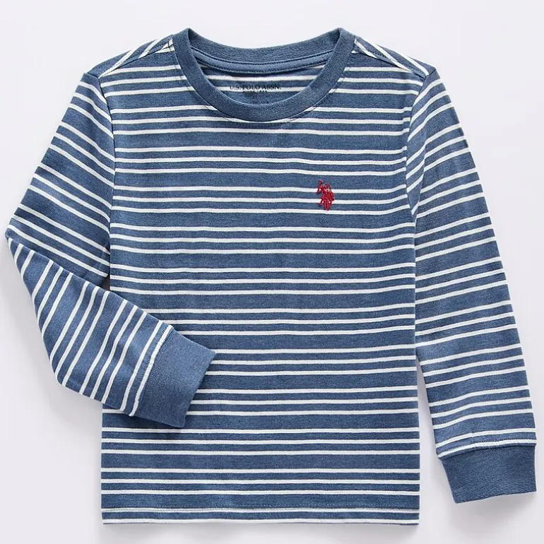 U.S. Polo Assn. Toddler Boys Crew Neck Long Sleeve T-Shirt