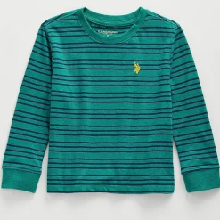 U.S. Polo Assn. Toddler Boys Crew Neck Long Sleeve T-Shirt