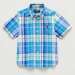 U.S. Polo Assn. Toddler Boys Short Sleeve Regular Fit Button-Down Shirt