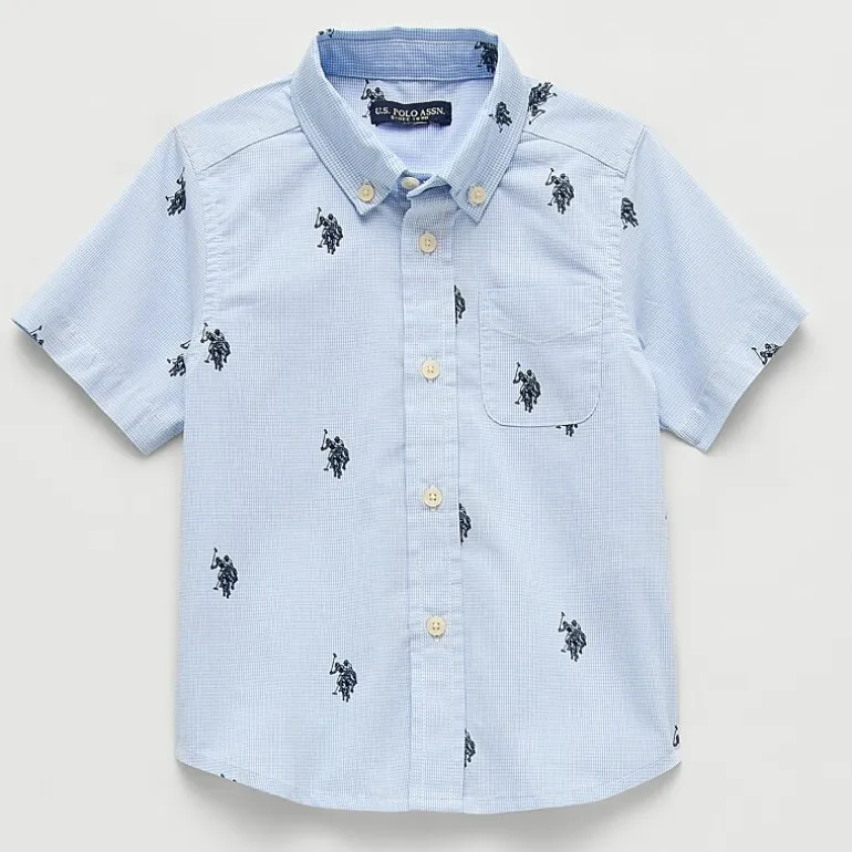 U.S. Polo Assn. Toddler Boys Short Sleeve Regular Fit Button-Down Shirt