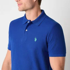 U.S. Polo Assn. Ultimate Pique Stretch Mens Classic Fit Short Sleeve Polo Shirt