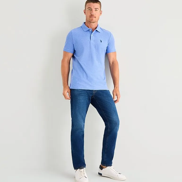U.S. Polo Assn. Ultimate Pique Stretch Mens Classic Fit Short Sleeve Polo Shirt