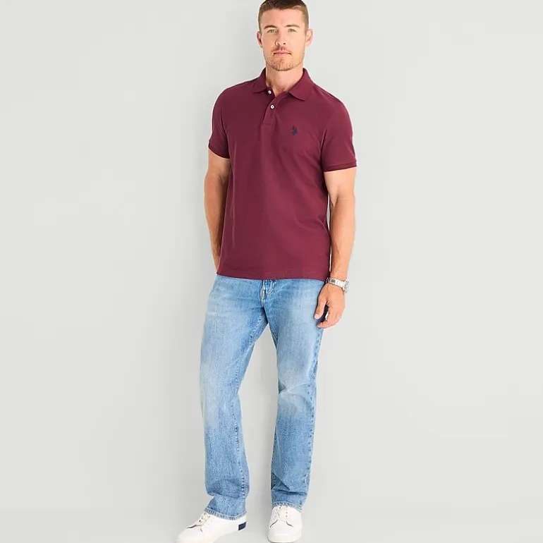 U.S. Polo Assn. Ultimate Pique Stretch Mens Classic Fit Short Sleeve Polo Shirt