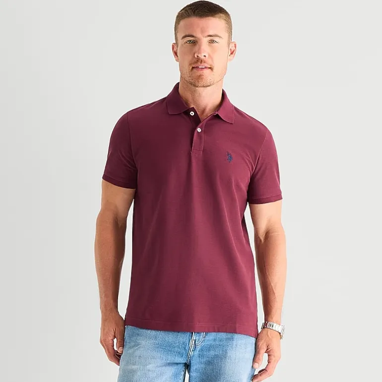 U.S. Polo Assn. Ultimate Pique Stretch Mens Classic Fit Short Sleeve Polo Shirt