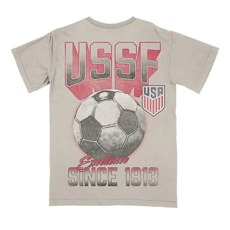 U.S. Soccer Mens Crew Neck Short Sleeve Regular Fit Graphic T-Shirt