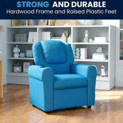 Vana Plush Recliner with Cup Holder for Kids