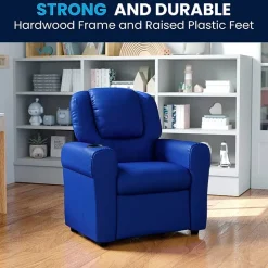 Vana Plush Recliner with Cup Holder for Kids