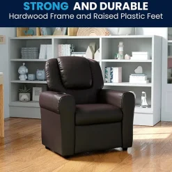 Vana Plush Recliner with Cup Holder for Kids