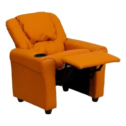 Vana Plush Recliner with Cup Holder for Kids