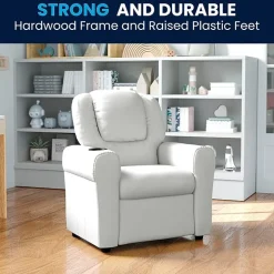 Vana Plush Recliner with Cup Holder for Kids