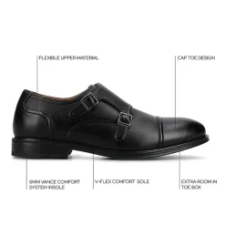 Vance Co Dillon Mens Almond Closed Toe Loafers