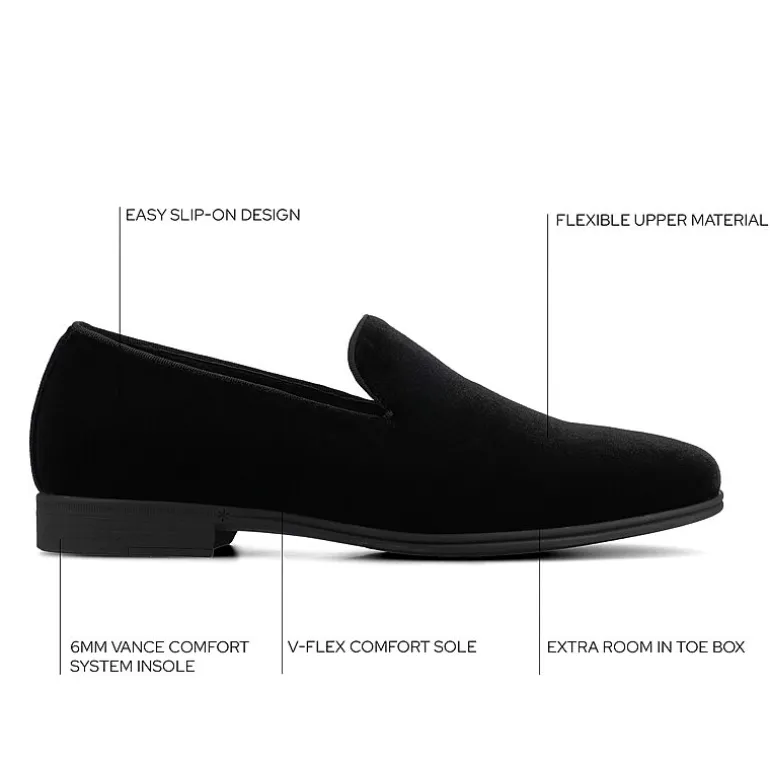 Vance Co Giovanni Mens Almond Closed Toe Loafers