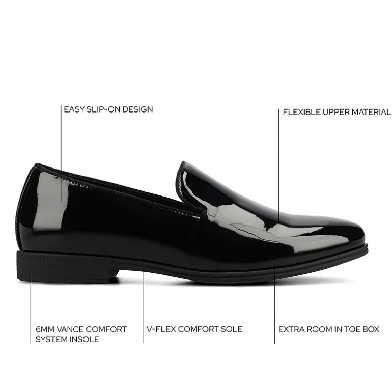 Vance Co Giovanni Mens Almond Closed Toe Loafers