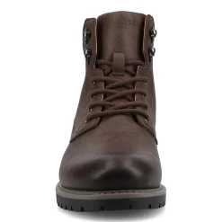 Vance Co Mens Block Heel Combat Boots
