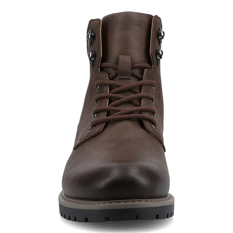Vance Co Mens Block Heel Combat Boots