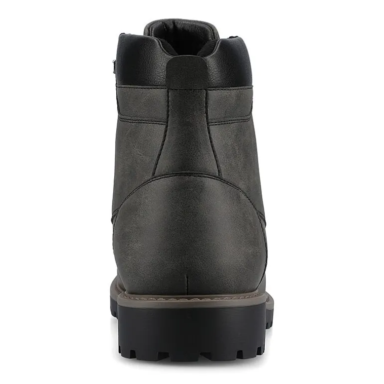 Vance Co Mens Block Heel Combat Boots