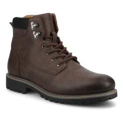 Vance Co Mens Block Heel Combat Boots