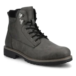 Vance Co Mens Block Heel Combat Boots