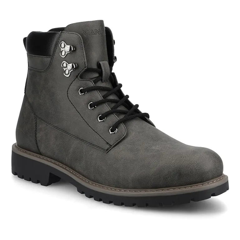 Vance Co Mens Block Heel Combat Boots