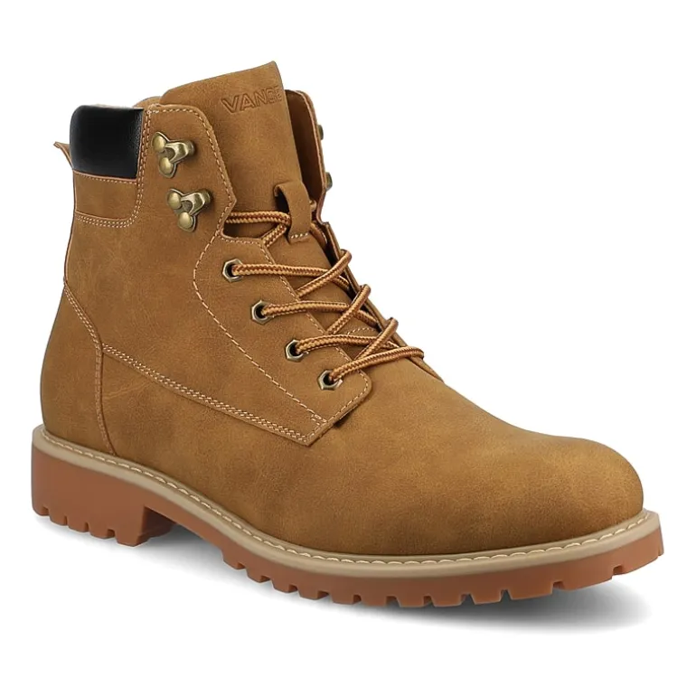 Vance Co Mens Block Heel Combat Boots