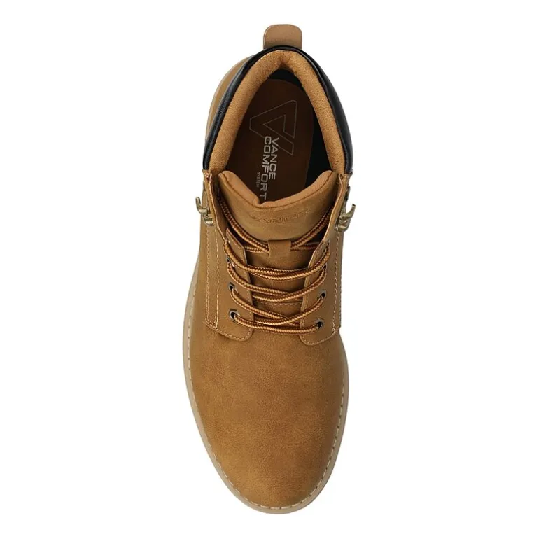 Vance Co Mens Block Heel Combat Boots