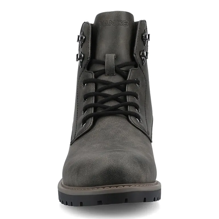 Vance Co Mens Block Heel Combat Boots