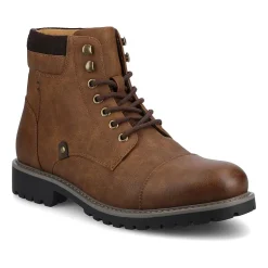 Vance Co Mens Block Heel Combat Boots