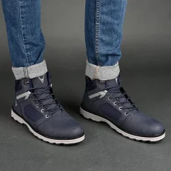 Vance Co Mens Derrick Flat Heel Lace-Up Boots