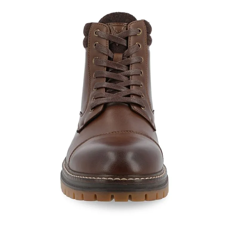 Vance Co Mens Fegan Flat Heel Lace-Up Boots