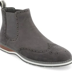Vance Co Mens Thorpe Flat Heel Chelsea Boots