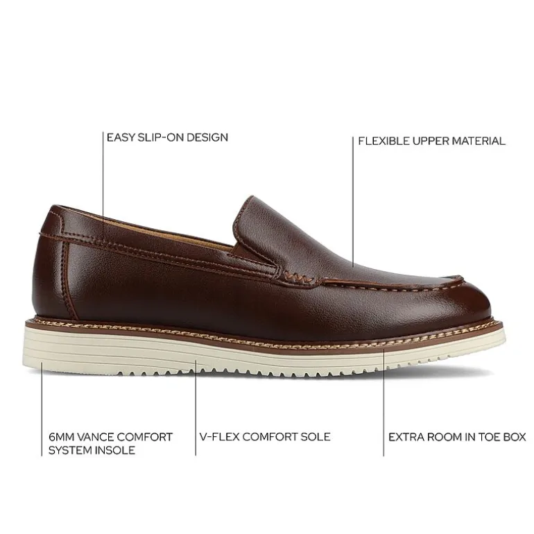 Vance Co Oneal Mens Moc Closed Toe Loafers