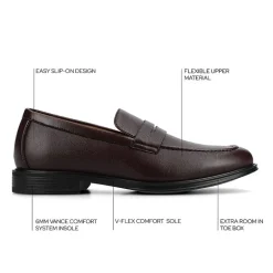 Vance Co Phineas Mens Almond Closed Toe Loafers