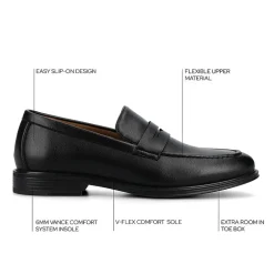 Vance Co Phineas Mens Almond Closed Toe Loafers